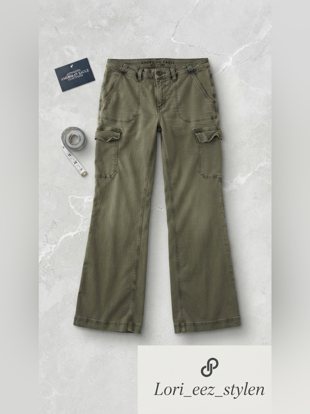 American Eagle Outfitters Men's Olive Green Cargo Pants